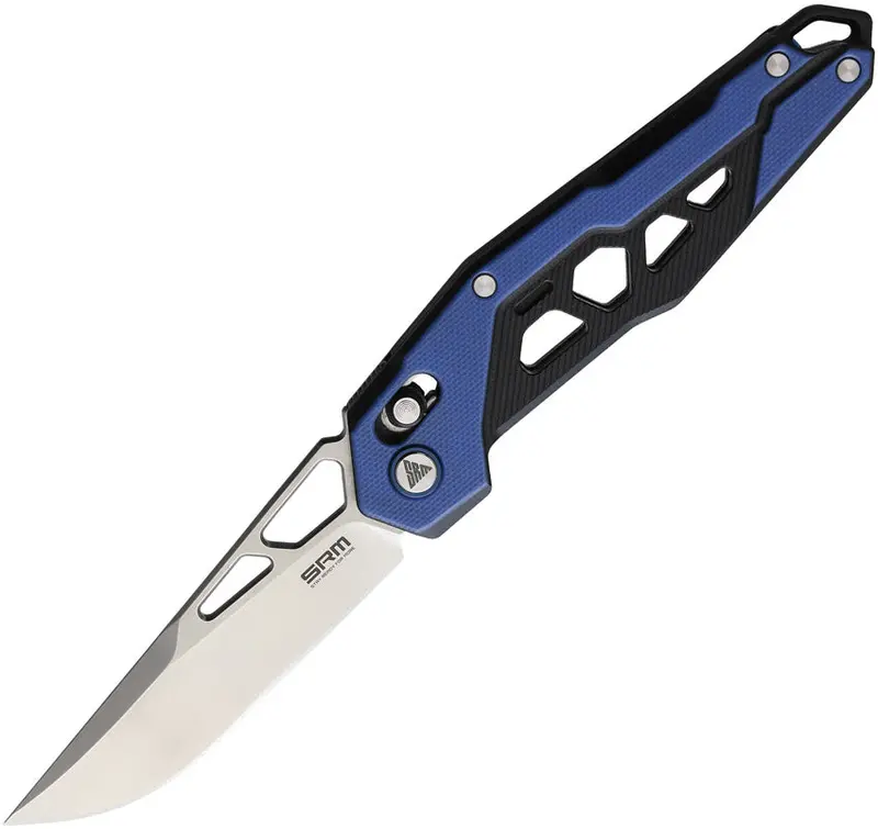 Srm Mecha Pocket Knife – Blue Titanium Coating – Model 9225-Gi 1