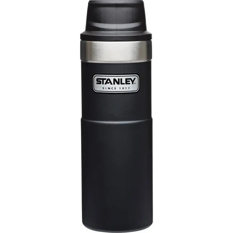 Stanley Classic One-Hand Vacuum Mug – 12 Oz, Matte Black (10-06439-002) 1
