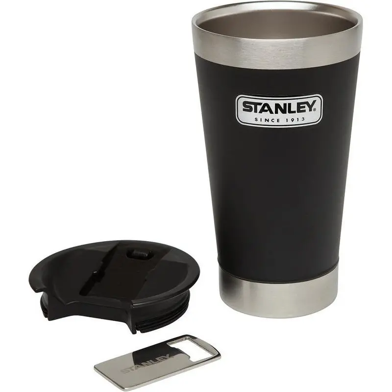 Stanley Classic Vacuum Pint Glass – 16 Oz, Matte Finish Stainless Steel (10-01704-043) 1