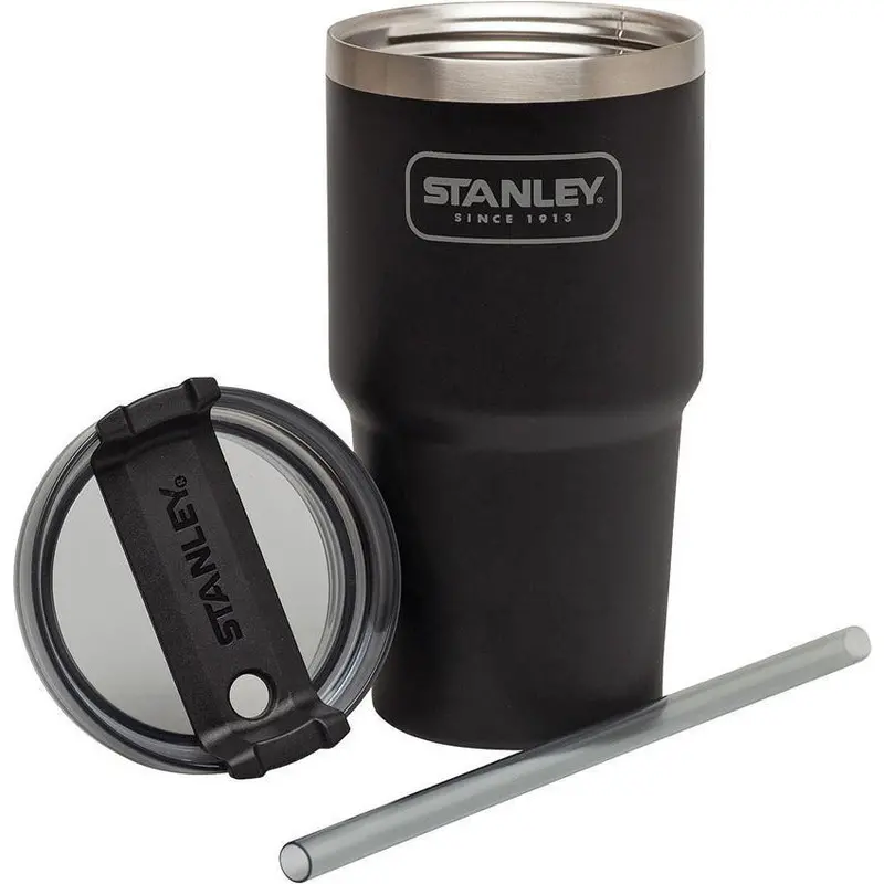 Stanley Vacuum Quencher Tumbler – 20 Oz, Matte Black Exterior (10-02662-033) 1
