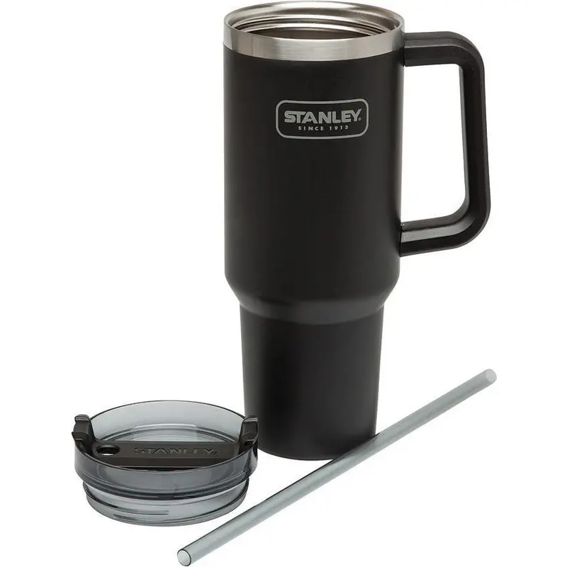 Stanley Vacuum Quencher Tumbler – 40 Oz, Matte Black Finish (10-02664-014) 1