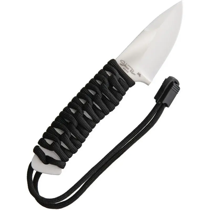 Stone River Gear Ceramic Neck Knife – Skinning Profile, White Handle 1