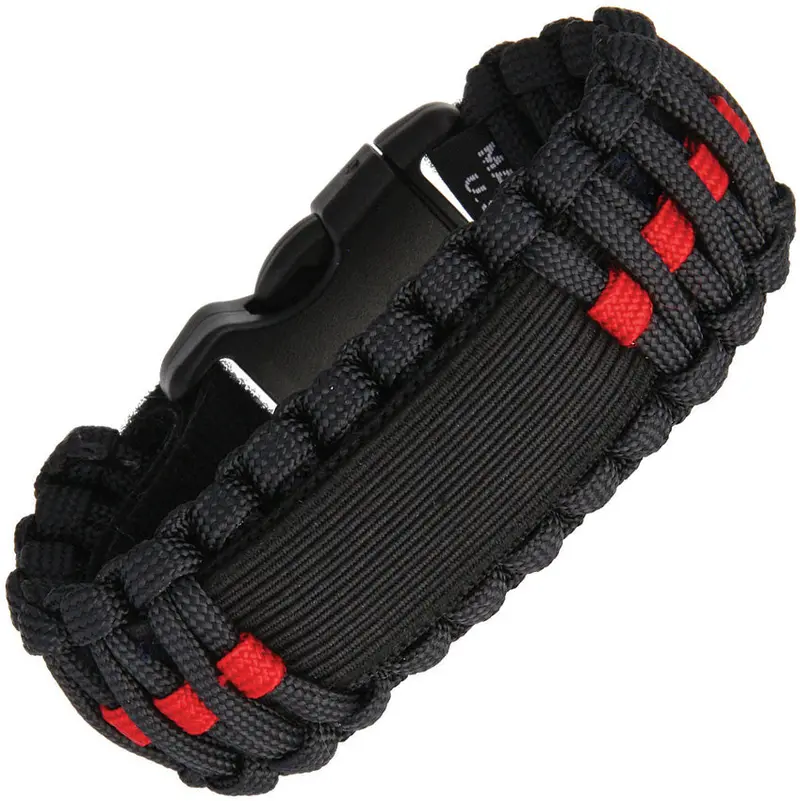 Survco Tactical Paracord Watch Band – Red Accent Stitching 1