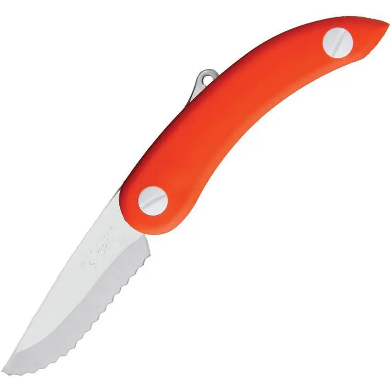 Svord Zero Metal Peasant Knife – Orange-Anodized Aluminum Handle 1