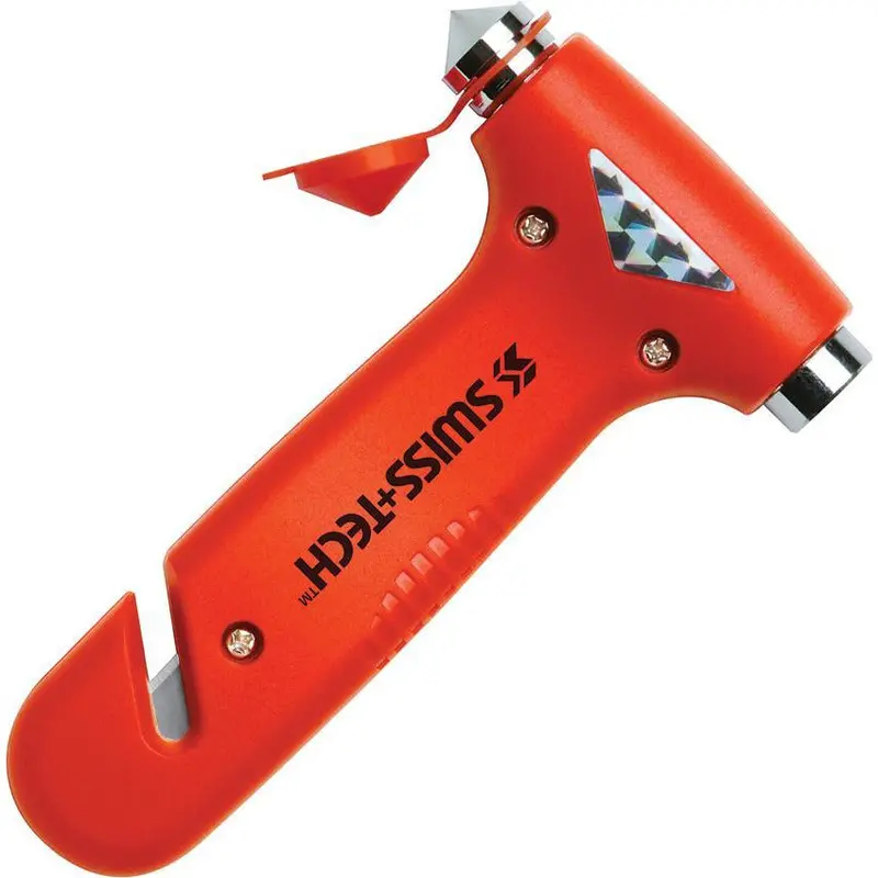 Swiss Tech St85100 Emergency Rescue Hammer With Seat Belt Cutter & Window Breaker 1