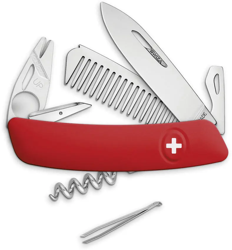 Swiza Pet & Outdoor Utility Knife – Red Handle, Multi-Use Blade (Kco.0090.1000) 1