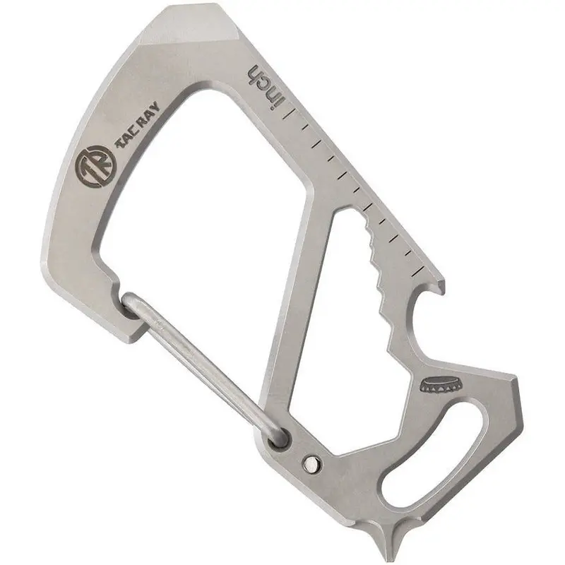 Tacray Gk1602 Titanium Keychain – Stonewashed Finish 1