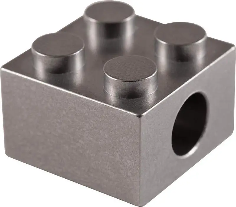 Tec Titanium Lanyard Bead – T-Brick Design 1