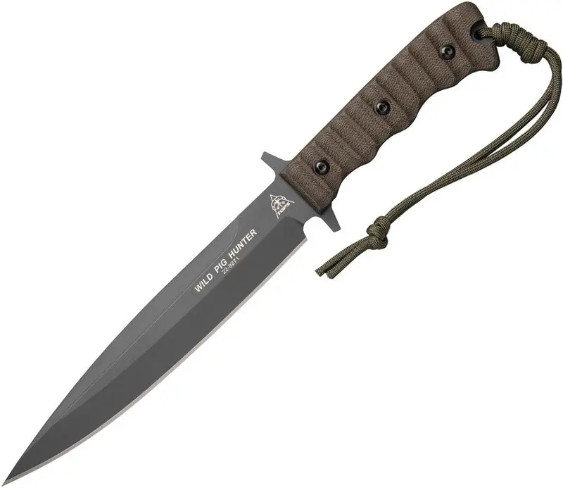 Tops Wild Pig Hunter Sniper – Gray-Finished Field Dressing Knife 1