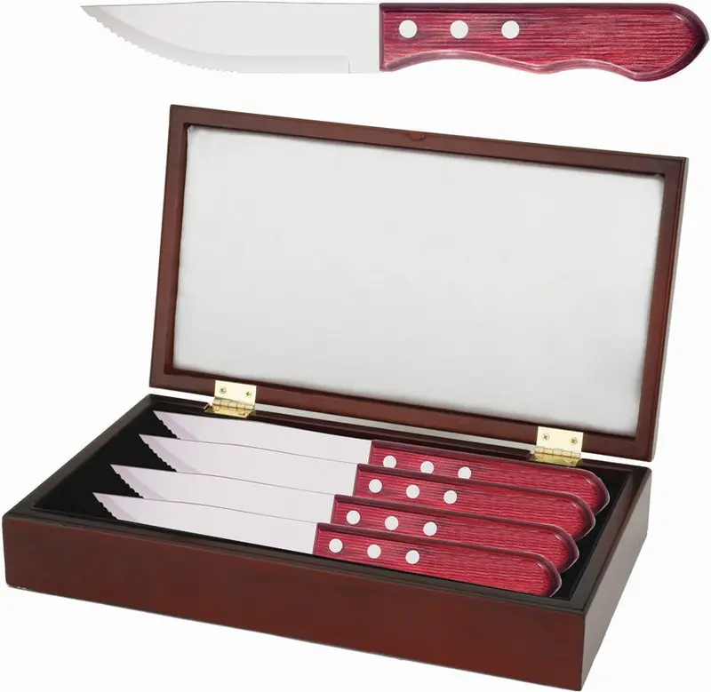 Utica Big Red Heavy-Duty Steak Knife Set – 4-Piece 75-840529S4 1