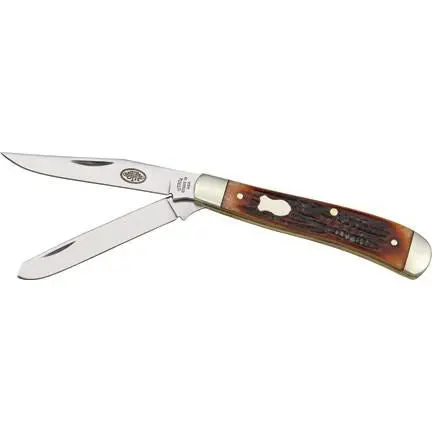Utica Catskill Mini Trapper Knife – Compact Brown-Handled Version 1