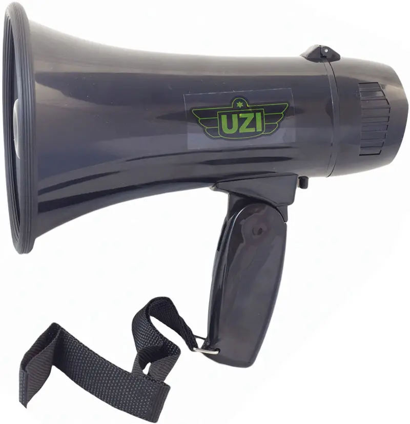 Uzi 15-Watt Portable Megaphone – High-Output Emergency Voice Amplifier 1