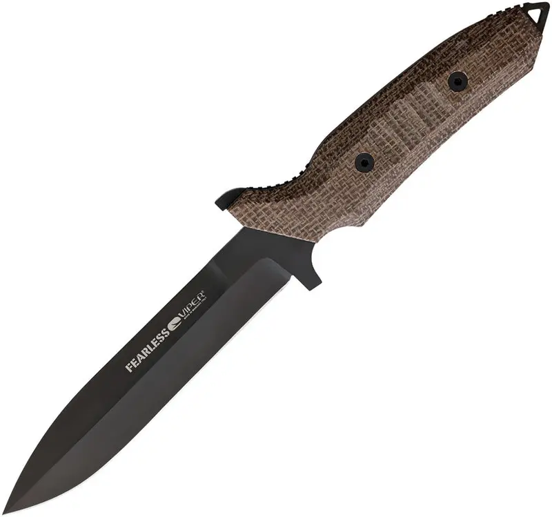 Viper Fearless Fixed Blade – Dlc-Coated Brown Handle For Tactical Use (Vt4020Cm) 1