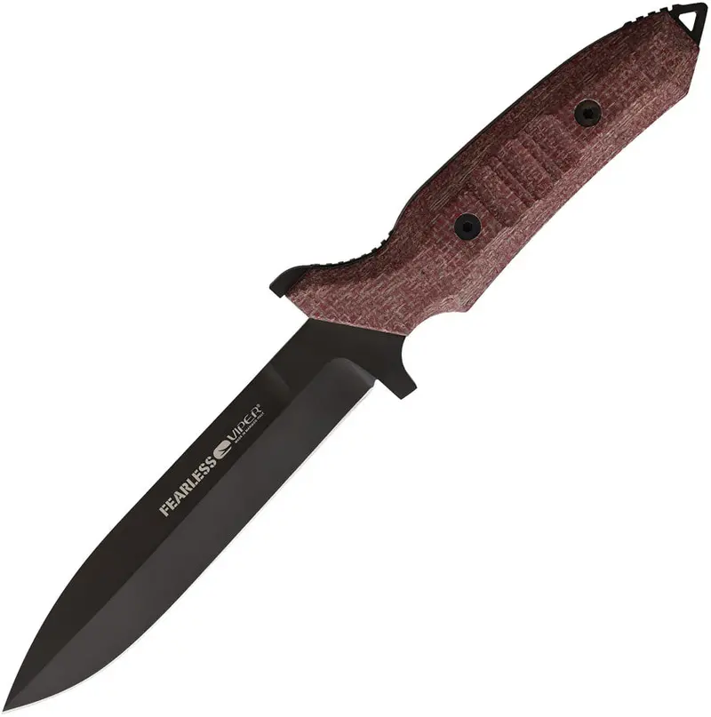 Viper Fearless Fixed Blade – Dlc-Coated Red Handle, Vt4020Cr 1