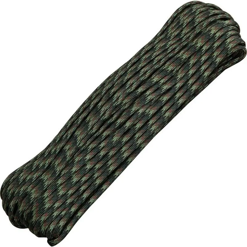 Woodland Camo Parachute Cord – Tactical 100 Ft 550 Lb Test Rope 1