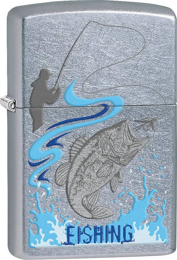 Zippo Fishing Theme Lighter – Nautical Outdoor Style (Model 207-077469) 1